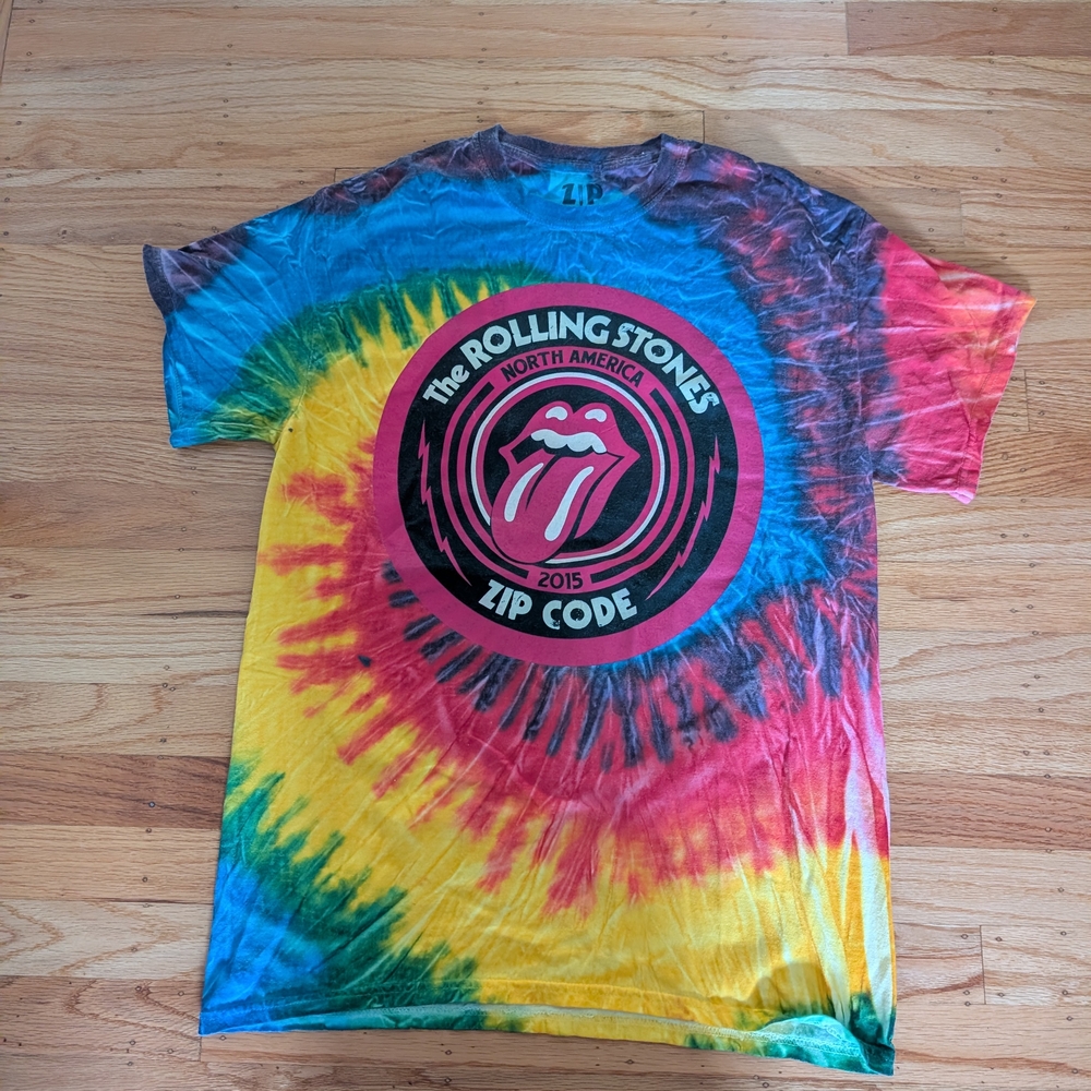 The Rolling Stones Tie-Dye 'Zip Code' Tour Tee